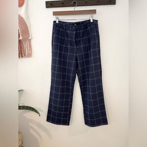 C&A Navy Blue Wide Leg High Rise Trousers Retro EUC Womens Size 10